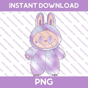 Big Into Energy Luck Lafufu PNG | Cute Cartoon png | Kawaii png | Pop Mart Character png | Digital Download
