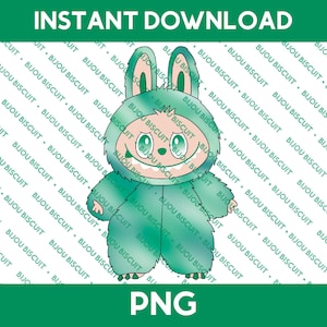 Big Into Energy Serenity Lafufu PNG | Cute Cartoon png | Kawaii png | Pop Mart Character png | Digital Download