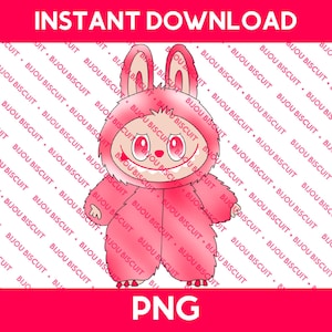 Big Into Energy Love Lafufu PNG | Cute Cartoon png | Kawaii png | Pop Mart Character png | Digital Download