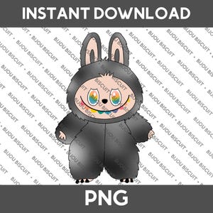 Big Into Energy Mystery Lafufu PNG | Cute Cartoon png | Kawaii png | Pop Mart Character png | Digital Download
