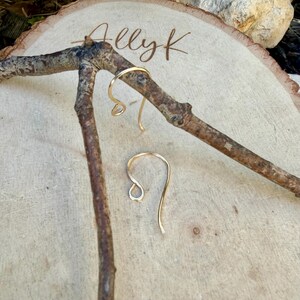14kt Gold Filled French Ear Wires • Hand‑Forged 20g • 3/4 or 1 Inch image 9