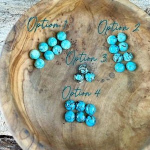 6mm Royston Turquoise Sterling Silver Ear Cuff | Floral Wide Band, No‑Piercing Earring image 9