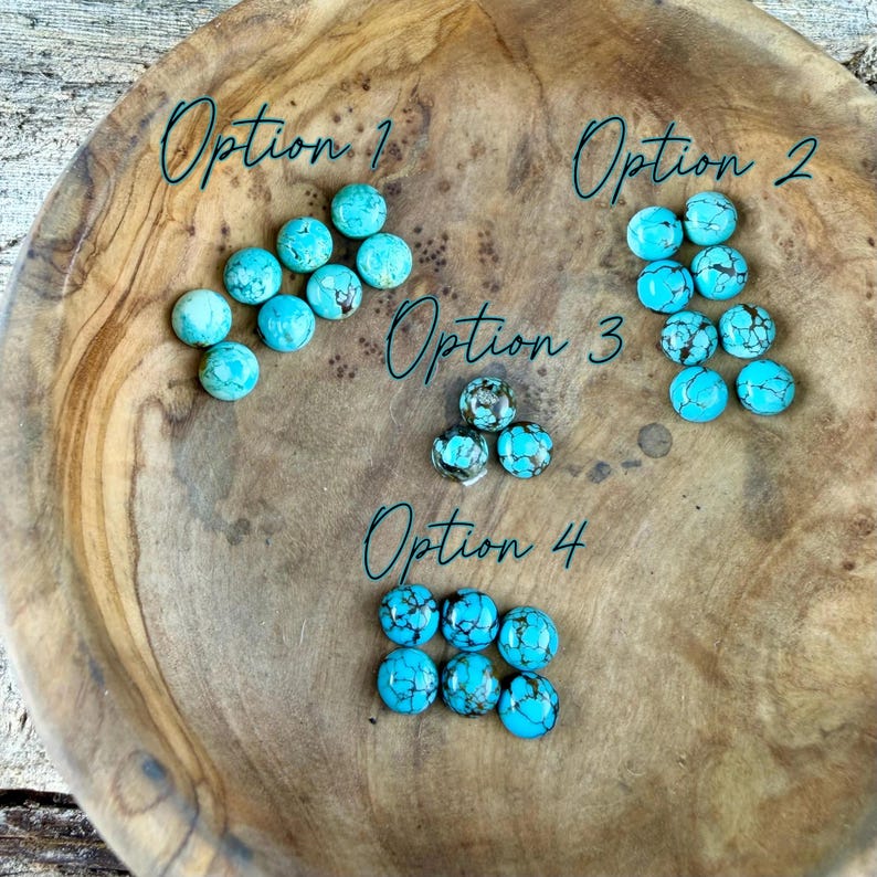 6mm Royston Turquoise Sterling Silver Ear Cuff | Floral Wide Band, No‑Piercing Earring image 9