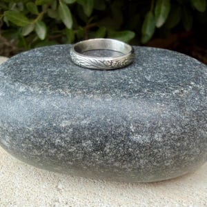 Argentium Silver Band Ring • Rosette Design•Handmade Elegance image 11