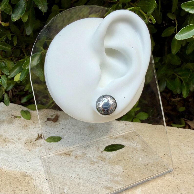 11mm Sterling Silver Stud Earrings • Sunflower • Star •Concho Posts image 14