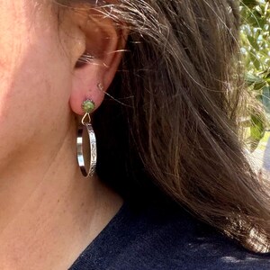 Turquoise Sterling Silver Butterfly‑Floral Hoop Earrings • 6mm Kingman Turquoise • Custom Colors image 9