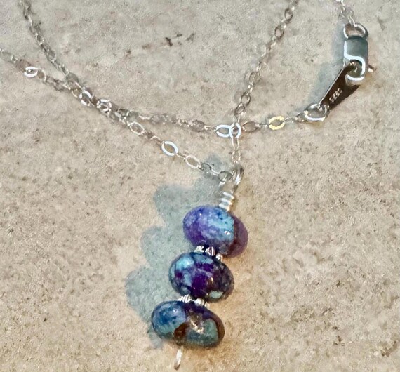 Spotted Mohave Purple Turquoise gemstone earrings