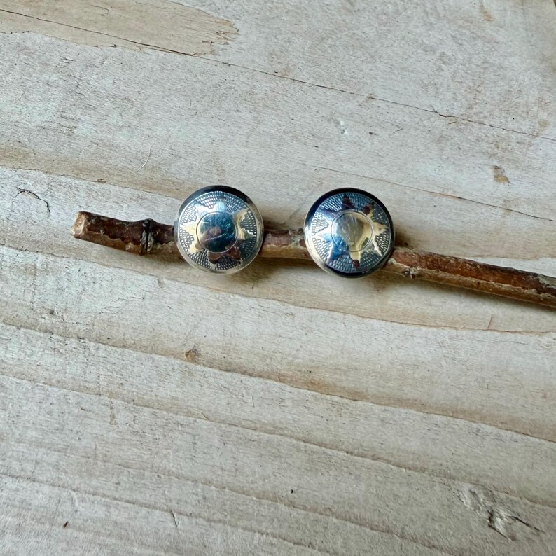 11mm Sterling Silver Stud Earrings • Sunflower • Star •Concho Posts image 13