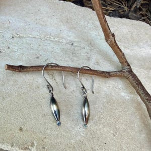 Desert Pearl Dangle Earrings • Sterling Silver Torpedo Drop Earrings • Southwest Jewelry image 8