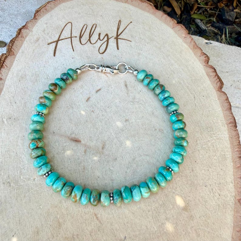 Kingman Green Turquoise Bracelet • Sterling Silver Southwest Style bild 6