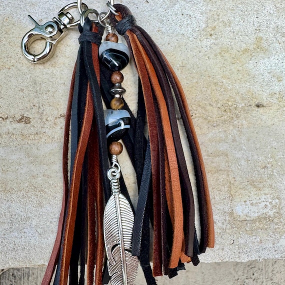 Leather Purse Charm Strap