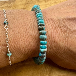 Türkis Edelstein Stretch Armband - Handgemachter Naturschmuck
