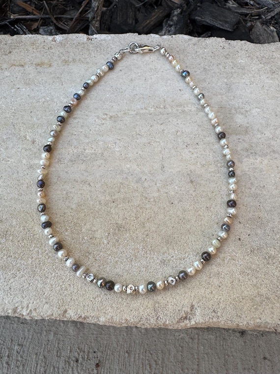Dainty Ankle Bracelet with Freshwater Pearl, Sterling Silver Jewelry, Ankle Bracelet, Elegant Pearl Anklet, Gift Idea