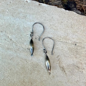 Desert Pearl Dangle Earrings • Sterling Silver Torpedo Drop Earrings • Southwest Jewelry image 7