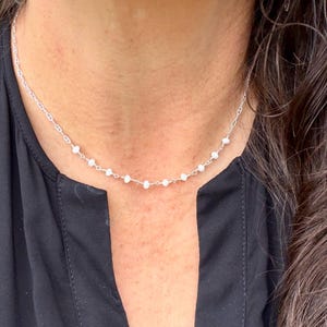 Colar Mariner Chain com madrepérola • Prata de lei • Barra de pérola de 4 mm