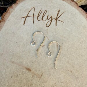 14kt Gold Filled French Ear Wires • Hand‑Forged 20g • 3/4 or 1 Inch 1 inch