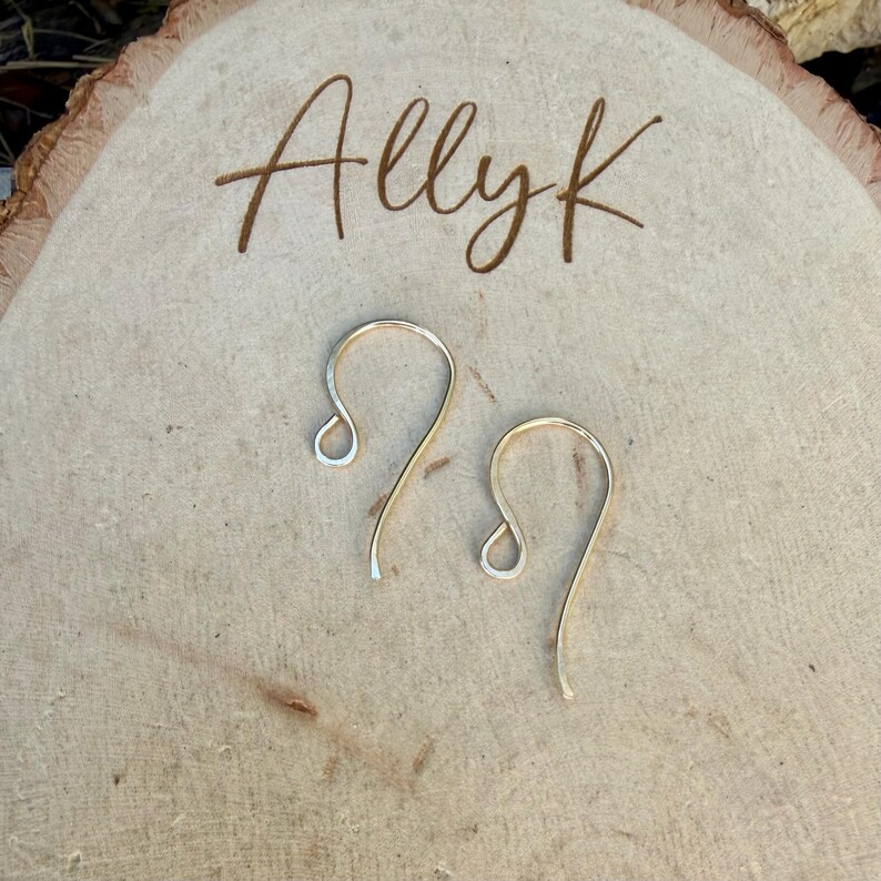 14kt Gold Filled French Ear Wires • Hand‑Forged 20g • 3/4 or 1 Inch 1 inch