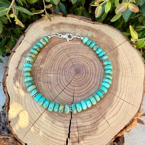 Kingman Green Turquoise Bracelet • Sterling Silver Southwest Style bild 1