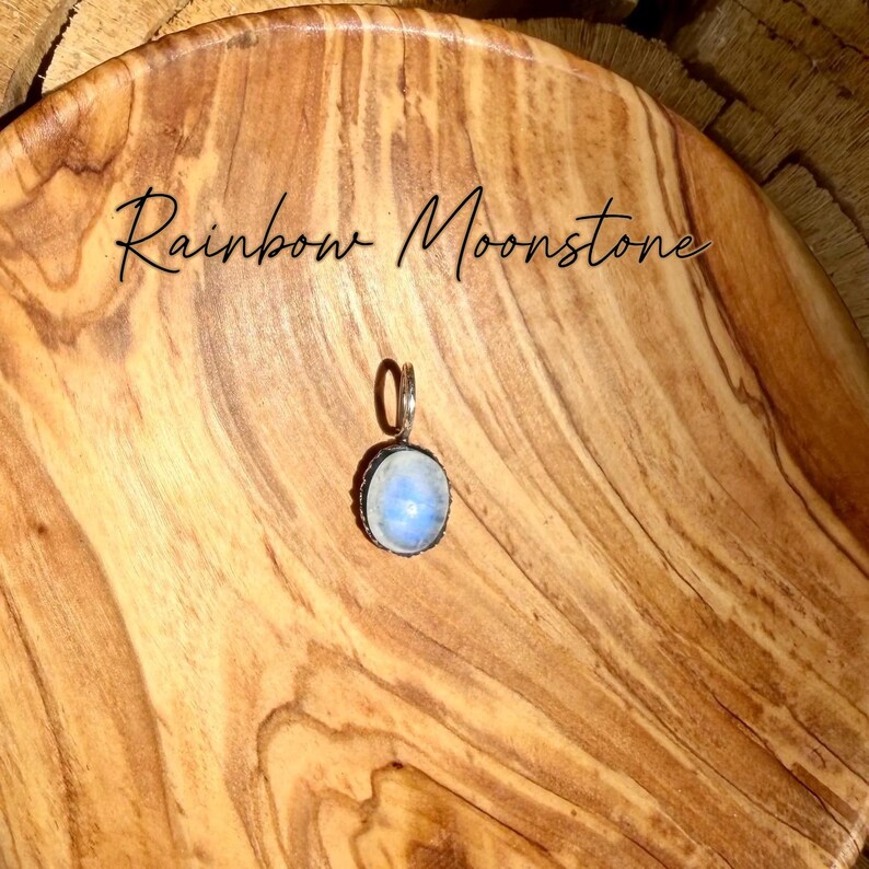 8x10 Gemstone Pendant • Sterling Silver • Kingman Turquoise, White Buffalo, Onyx, Moonstone, Garnet Rainbow Moonstone