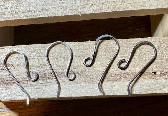 Legacy French 20g front hook sterling silver ear wires / handmade ear wires / shiny or oxidized polished