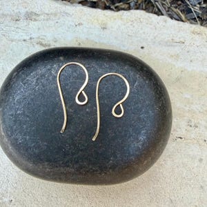 14kt Gold Filled French Ear Wires • Hand‑Forged 20g • 3/4 or 1 Inch image 7