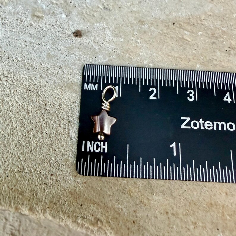 Perlmutt Stern Charms • 6 mm & 13 mm Sterling Silber gewickelt Bild 8
