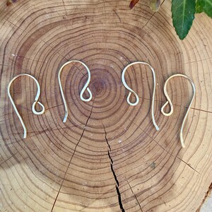 14kt Gold Filled French Ear Wires • Hand‑Forged 20g • 3/4 or 1 Inch image 2