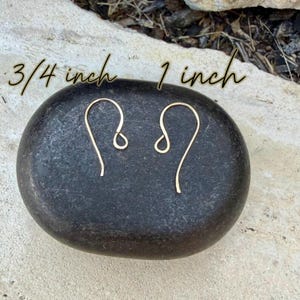 14kt Gold Filled French Ear Wires • Hand‑Forged 20g • 3/4 or 1 Inch image 3