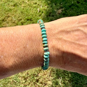 Kingman Green Turquoise Bracelet • Sterling Silver Southwest Style bild 8