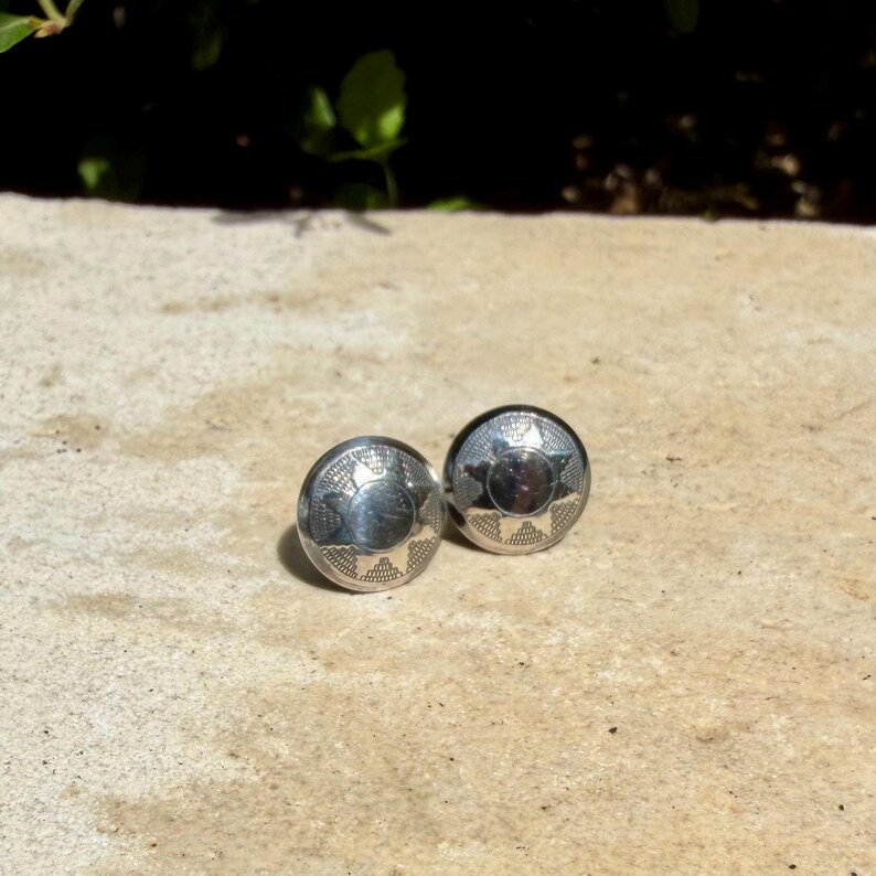 11mm Sterling Silver Stud Earrings • Sunflower • Star •Concho Posts image 12