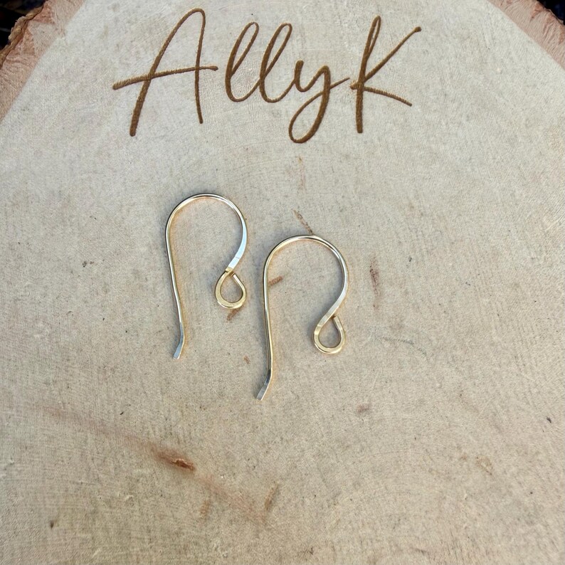 14kt Gold Filled French Ear Wires • Hand‑Forged 20g • 3/4 or 1 Inch 3/4 inch