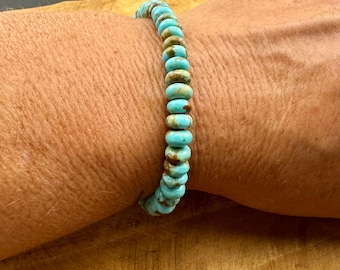 Kingman Turquoise Stretch Bracelet – Handmade Gemstone Jewelry