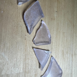 Lavender Sea Glass Shards: Raw Purple Ocean Glass, 5 Piece Set