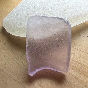 Lavender Sea Glass Shard: 1.5&quot; California Coastal Gem