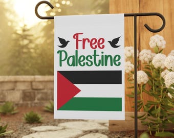 Free Palestine Garden Flag | Stop the Genocide Yard Sign