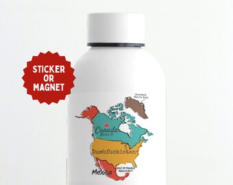 Gulf of Mexico Map Sticker/Magnet: Political Humor Decal