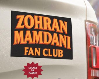 Zohran Mamdani Fan Club Bumper Sticker or Car Magnet