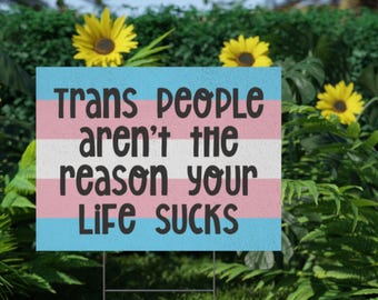 Anti-Trump Anti-MAGA Yard Protest Sign: 2-Sided, Durable