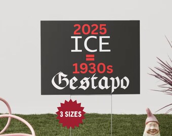 Abolish ICE Protest Yard Sign: Weatherproof, Double-Sided
