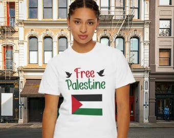 Free Palestine Unisex T-shirt | Palestinian Flag Tee
