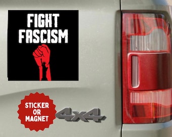 Fight Fascism Sticker or Magnet: Anti-Trump No Kings Decal