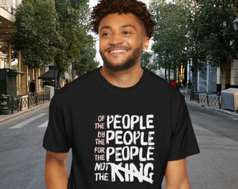 No Kings, Anti-Trump Unisex T-Shirt: Anti-Fascism Comfort Colors