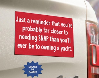 Anti-Trump Anti-MAGA Bumper Sticker or Car Magnet