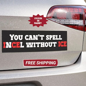 Pegatina para parachoques o imán para coche anti-ICE: Abolir la calcomanía anti-ICE para coche