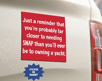 Anti-Trump Anti-MAGA Square Sticker or Magnet
