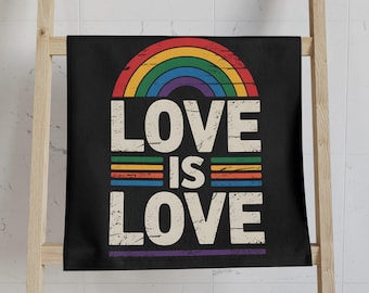 Regenbogen Love is Love Handtuch: LGBTQ+ Pride Küche & Badezimmer Dekor