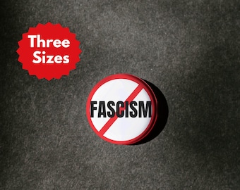 Anti-Fascism Protest Pin: Durable Metal Button