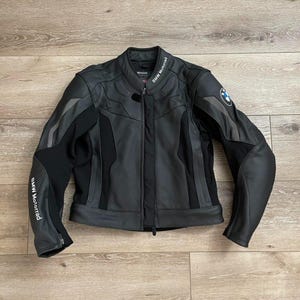 BMW Motorrad Racing Leather Jacket with CE Armor, BMW Orignal Cowhide Leather Jacket, Street Racing Motorbike Jacket, Gift for Him