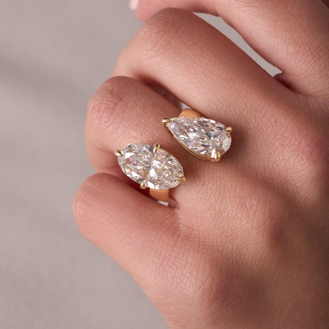 IGI Certified E VS2 8.00 Carat Oval & Pear Cut Lab Grown Diamond Toi Et ...