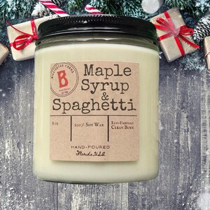 Ahornsirup und Spaghetti, 100% Sojawachs, Ahornsirup und Spaghetti Duftkerzen